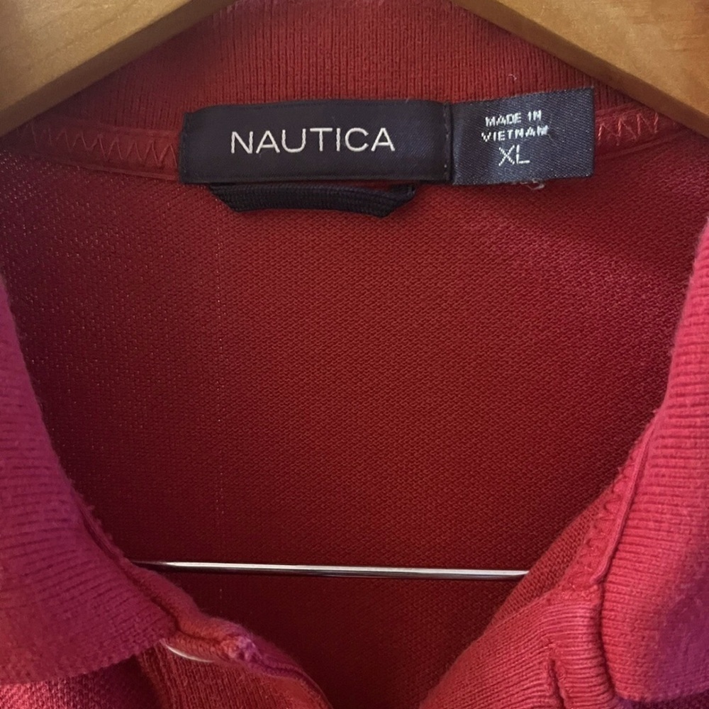 Nautica Men Performance Classic Fit Deck Polo T-Shirt Size XL dark red - Picture 3 of 4